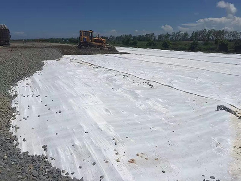 high tenacity polyester Woven Geotextile Fabric For Road Project
