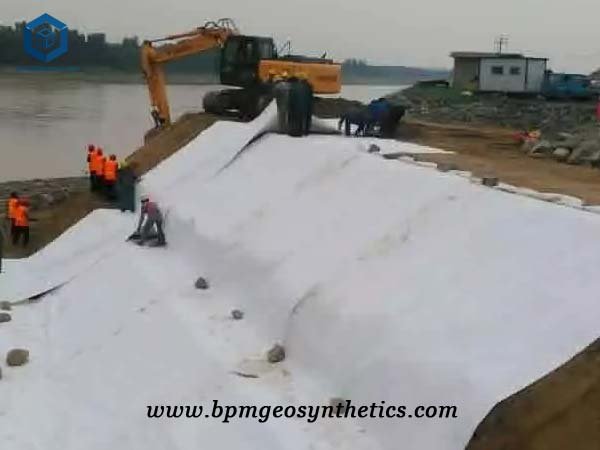Needle Punched Geotextile Used For Embank Reinforcement in Thailand Needle Punched Geotextile Used For Embank Reinforcement in Thailand
