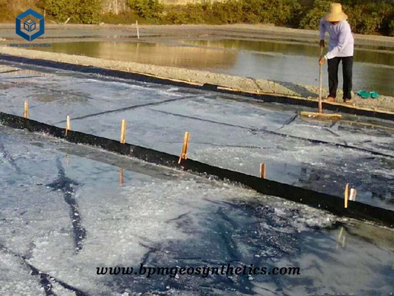 Membrane d'étang pour le confinement du sel