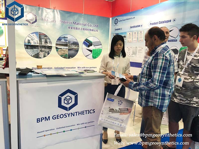 BPM Geo Material mostrado en la exposición BIG 5 Construction en DUBAI