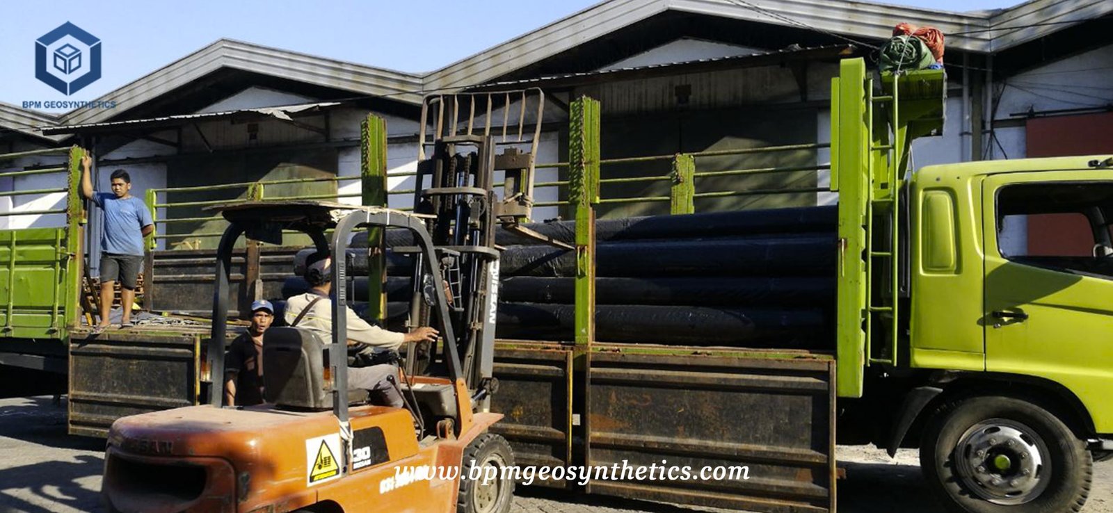 BPM Geogrid and Geotextile Unloading for Gili Mas Port Construction in Indonesia