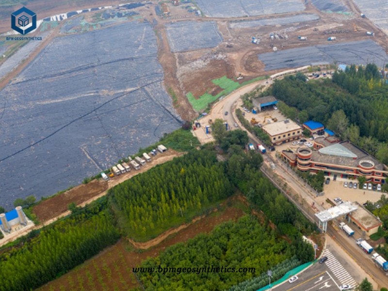 HDPE Geomembrane and Geotextile Fabric for Landfill Project in Indonesia