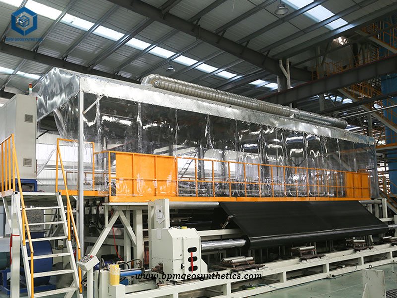 Automatic geomembrane production
