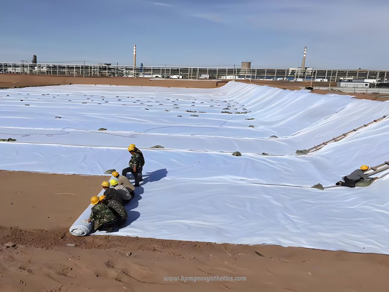 Geotextile and geomembrane application