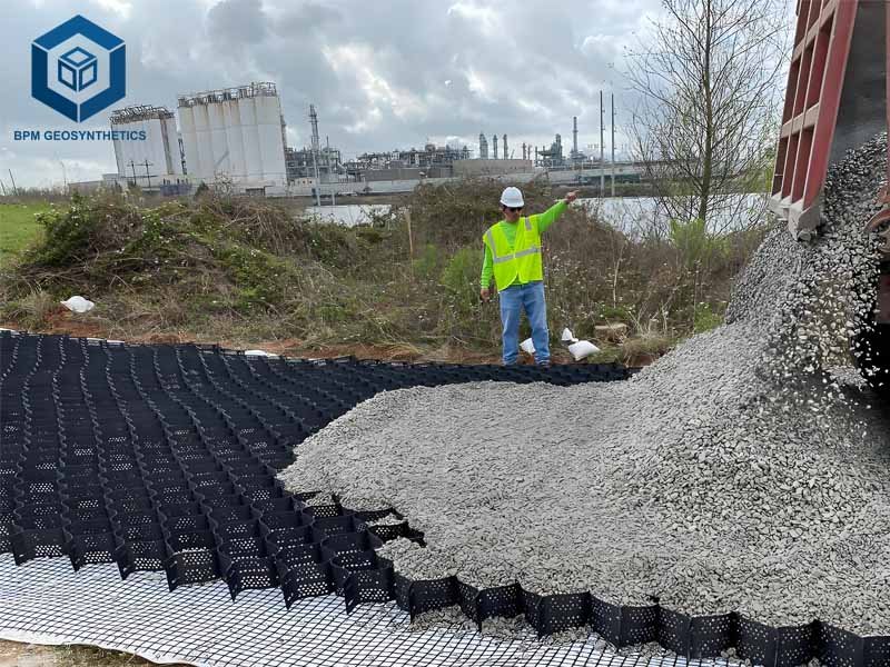 Cellular Confinement Plastic Geocell for Roadbed Reinforcement Cellular Confinement Plastic Geocell for Roadbed Reinforcement